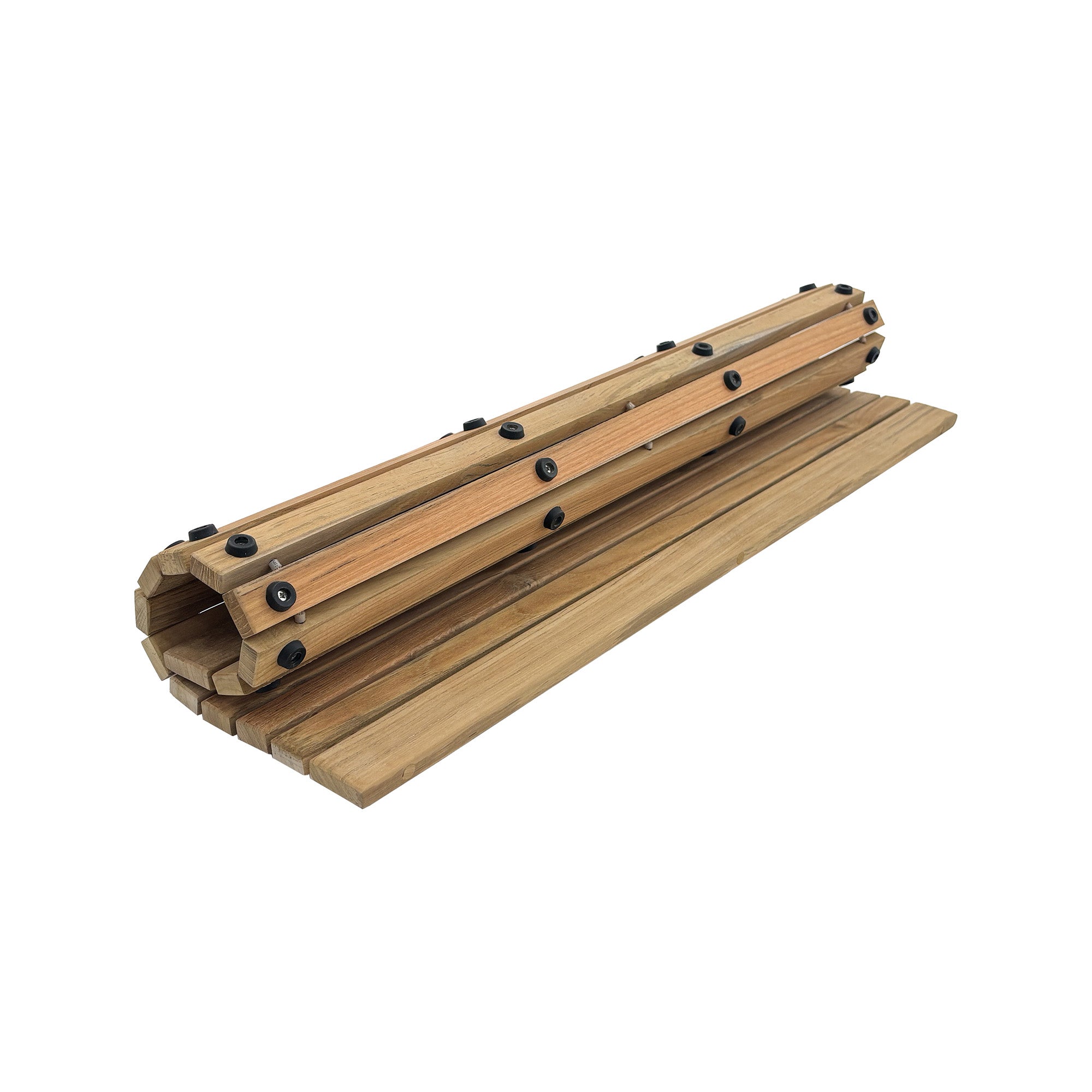 String Mat Teak String Mat with Rubber Footing 31.4