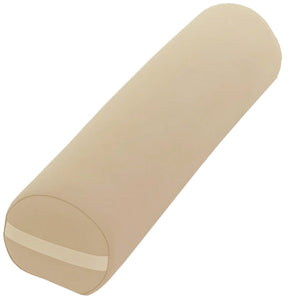 Flat Bottom spa table neck bolster roll is slightly-flattened to prevent rolling, 27"x6", 3/4 round.