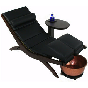Stylish lounger for home or spa; pedicure lounger